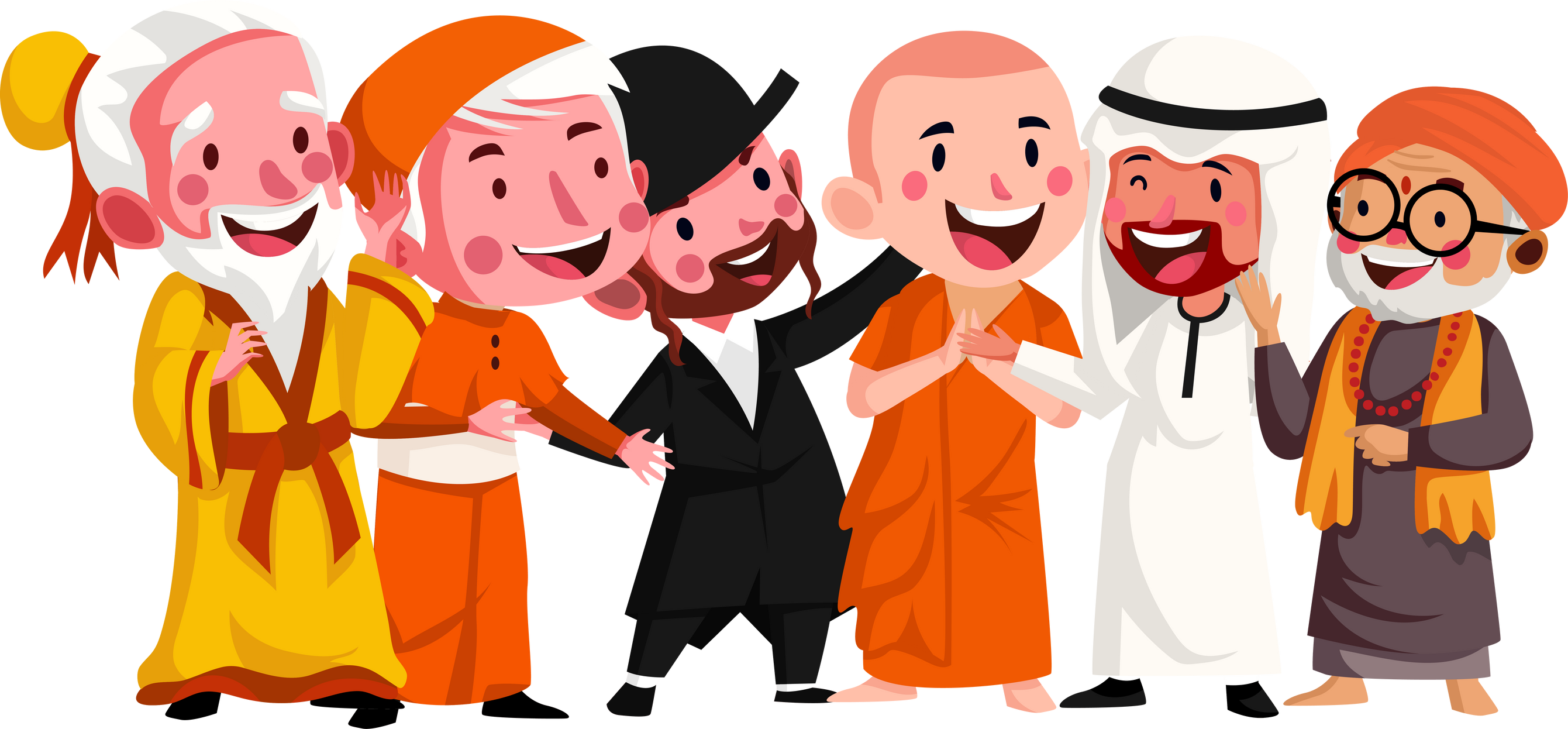 Diversity Religion People Cartoon Illustration